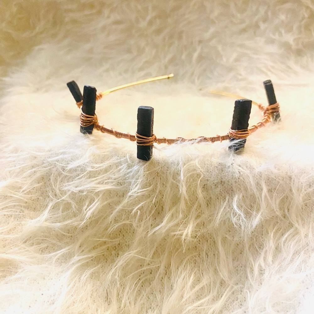 Black Lava Mermaid Tiara Crown (Handmade)